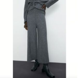 Zara Charcoal Wide Leg Pants NWT  $60.00